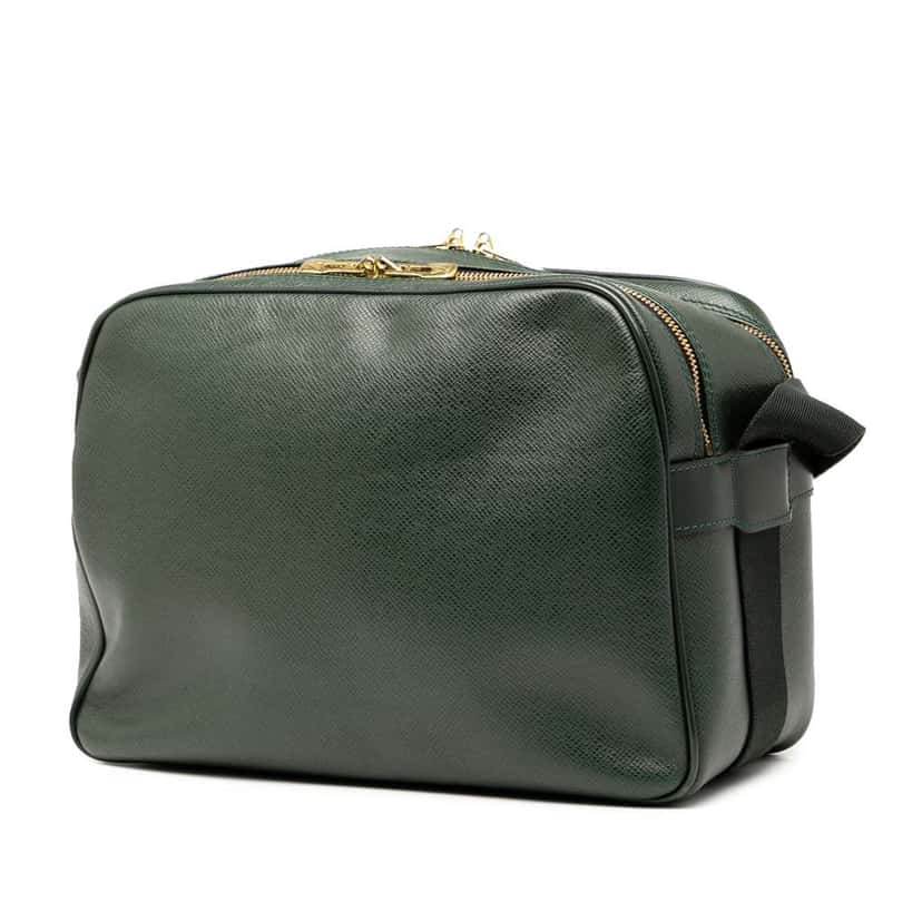 Louis Vuitton Taiga Reporter PM Green Leather Good condition - Back View