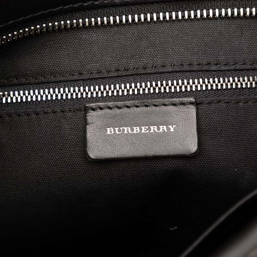 Burberry Supernova Check Wool Handbag Black Wool Good condition - Box View