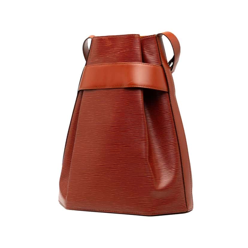 Louis Vuitton Epi Sac D Epaule GM Brown Leather Good condition - Back View