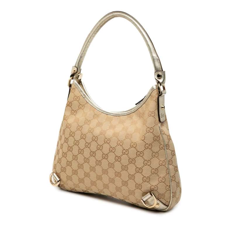 Gucci GG Canvas Abbey D Ring Shoulder Bag Brown Canvas Good condition - Back View