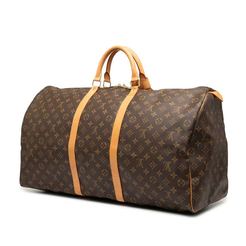 Louis Vuitton Monogram Keepall 60 Brown Fair condition - Back View