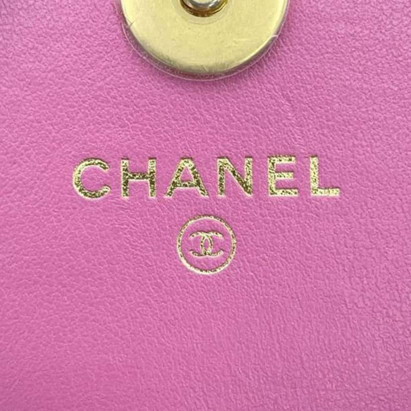 Chanel CC Quilted Tweed Flap Chain Belt Bag Pink Tweed Good condition - Box View