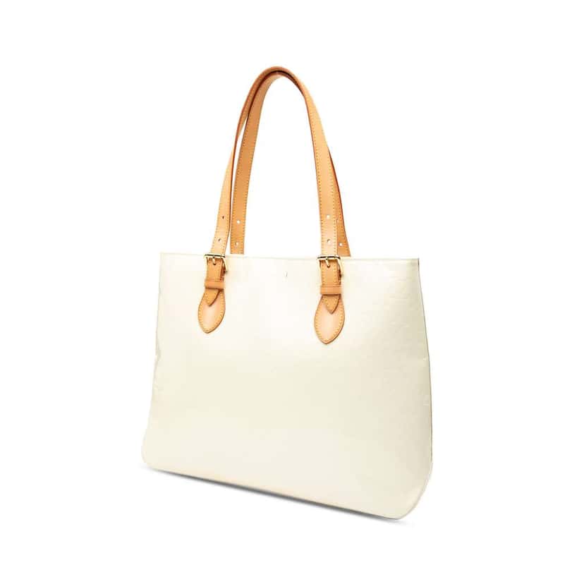 Louis Vuitton Monogram Vernis Brentwood White Leather Good condition - Back View