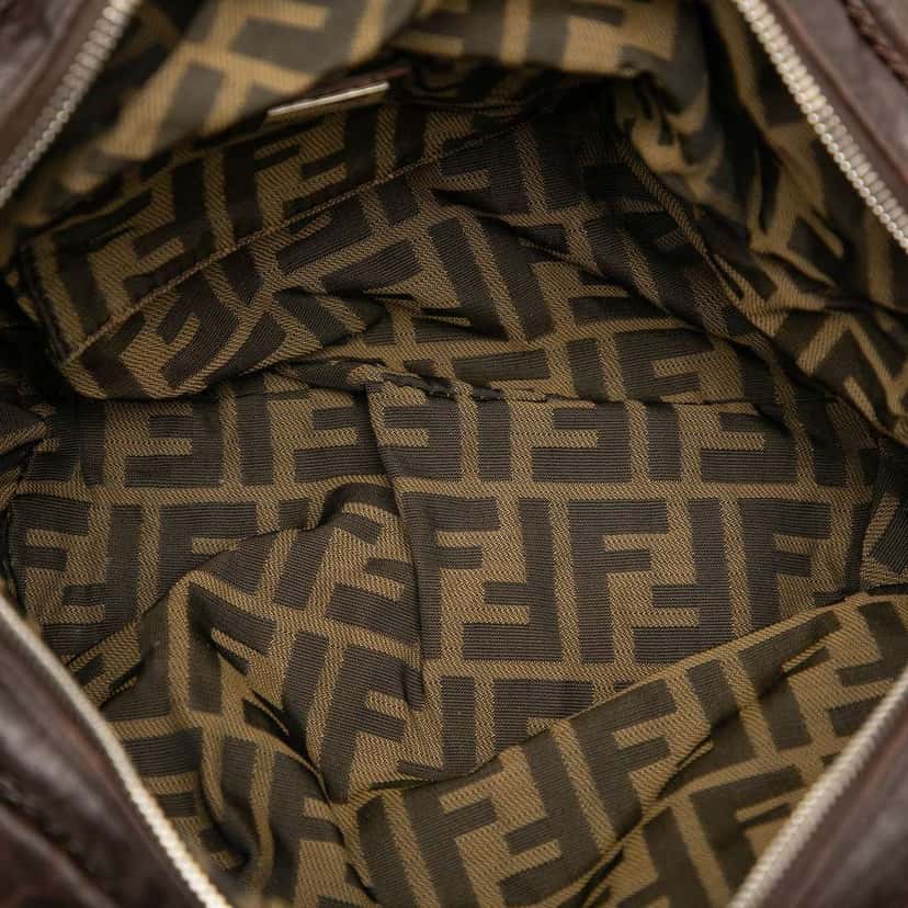 Fendi Mini Leather Spy Handbag Brown Leather Good condition - Model View
