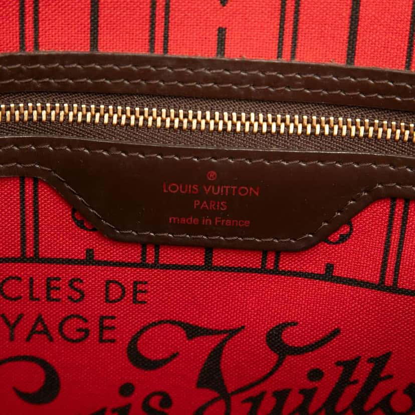 Louis Vuitton Damier Ebene Neverfull PM Brown Good condition - Box View