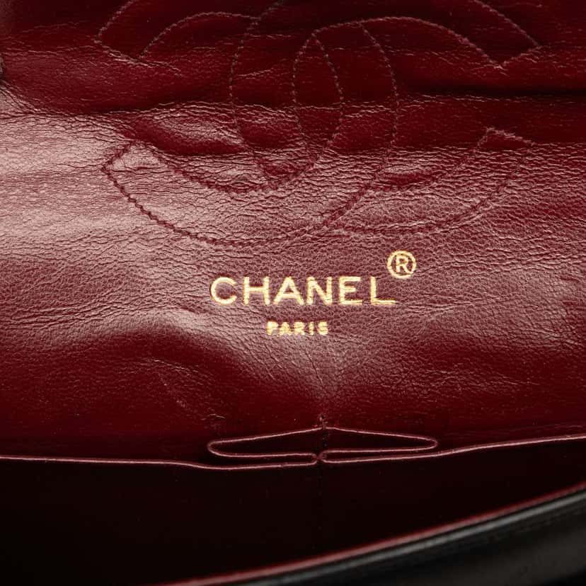Chanel Small CC Quilted Lambskin Double Flap Black Leather Good condition - Box View