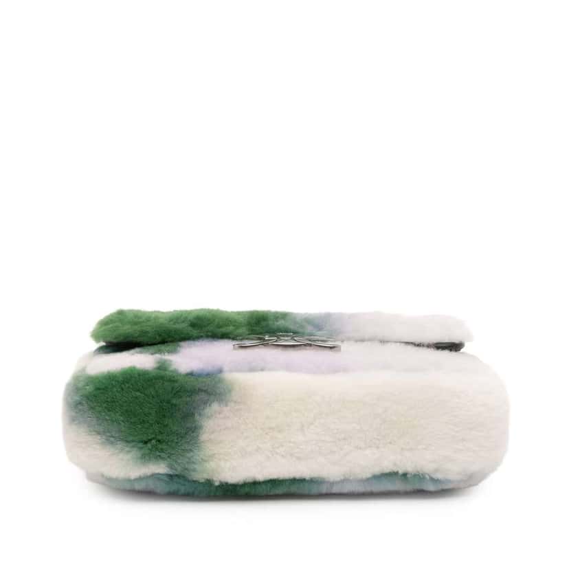 Celine Shearling Triomphe Chain Shoulder Bag White Very good condition - Inside View