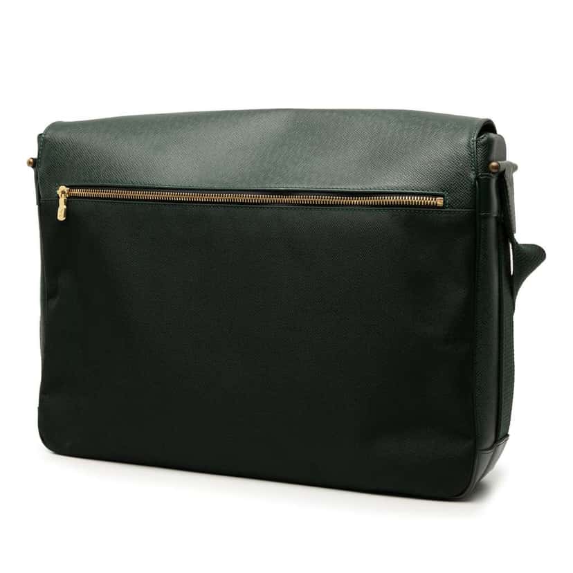 Louis Vuitton Taiga Dersou Green Leather Good condition - Back View