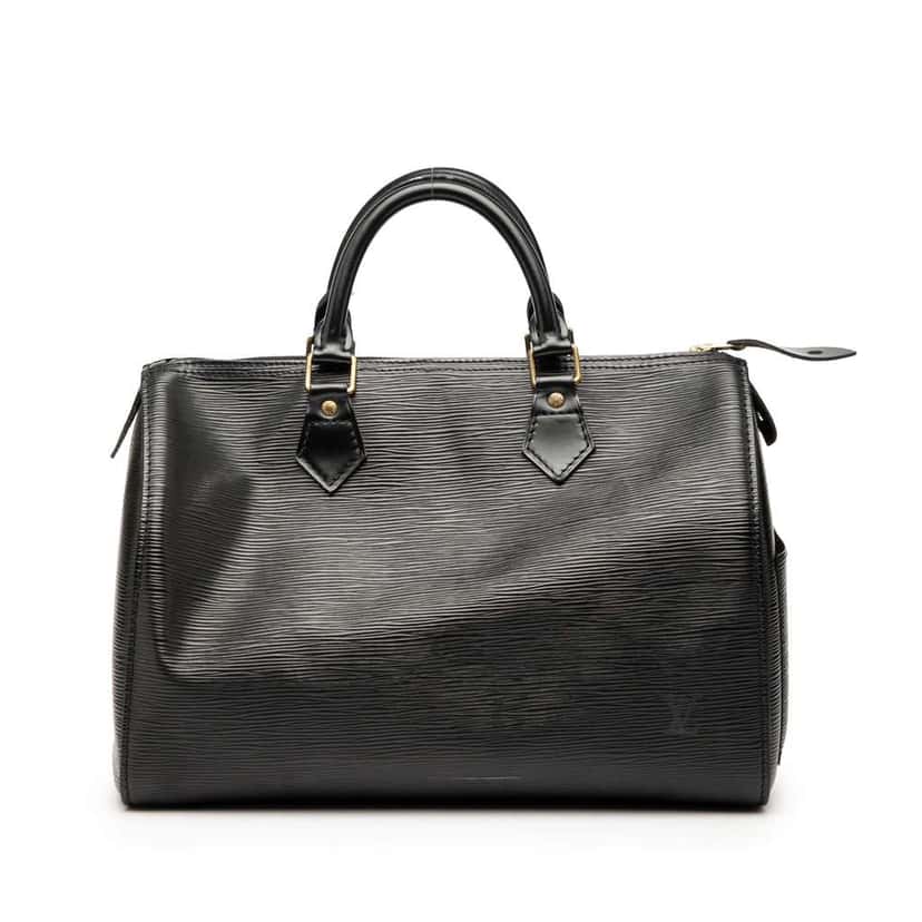 Louis Vuitton Epi Speedy 30 Black Leather Good condition - Front View