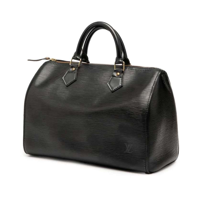 Louis Vuitton Epi Speedy 30 Black Leather Good condition - Back View