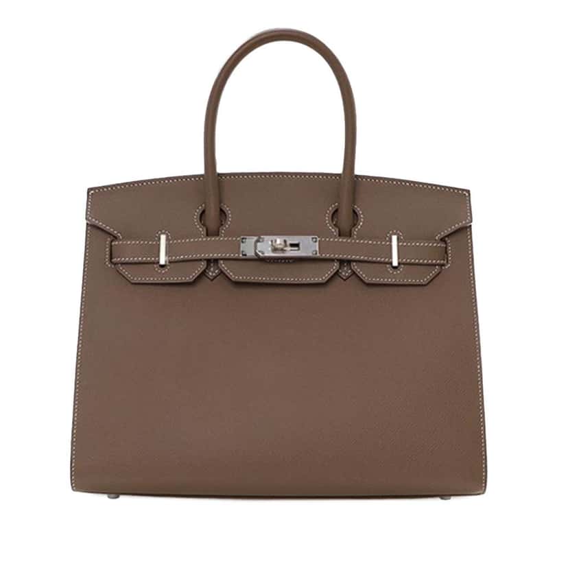 Hermès Epsom Birkin Sellier 30 Brown Leather Good condition - Front View