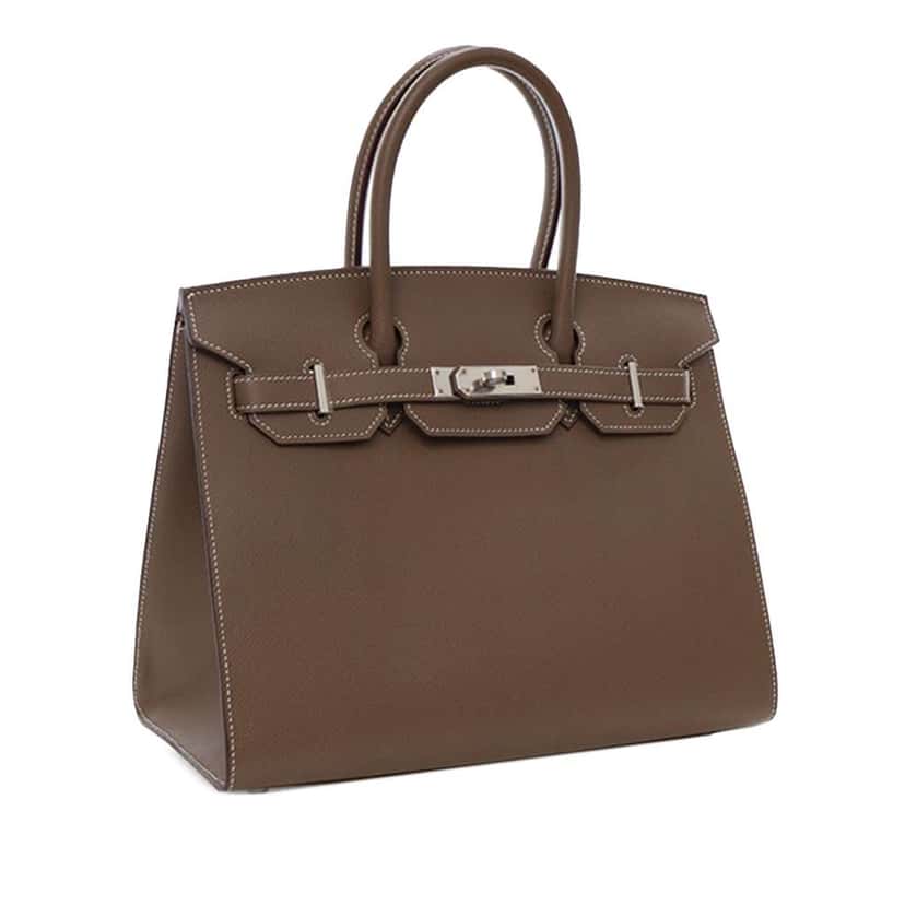 Hermès Epsom Birkin Sellier 30 Brown Leather Good condition - Back View
