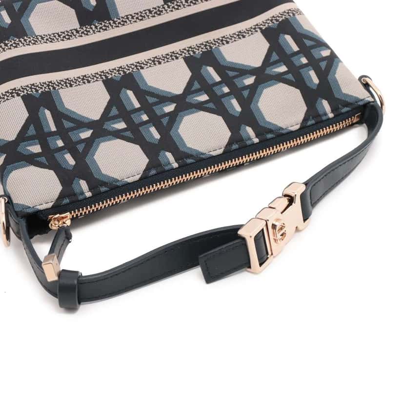 Dior DiorTravel Technical Fabric Macrocannage Nomad Pouch Blue Very good condition - Box View