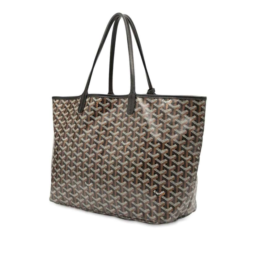 Goyard Goyardine Saint Louis PM Black Canvas Good condition - Back View