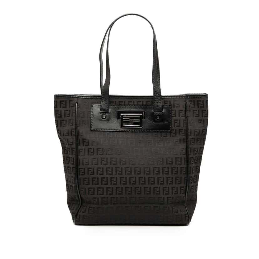 Fendi Zucchino Canvas Tote Brown Canvas Very good condition - Front View