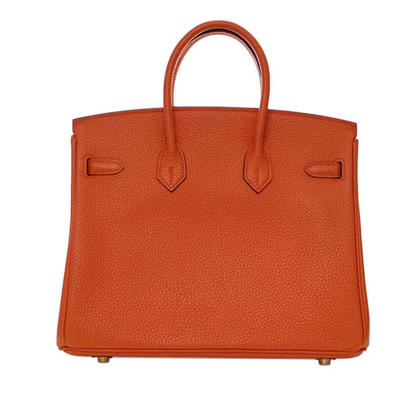 Hermès Togo Birkin Retourne 25 Orange Leather Good condition - Model View