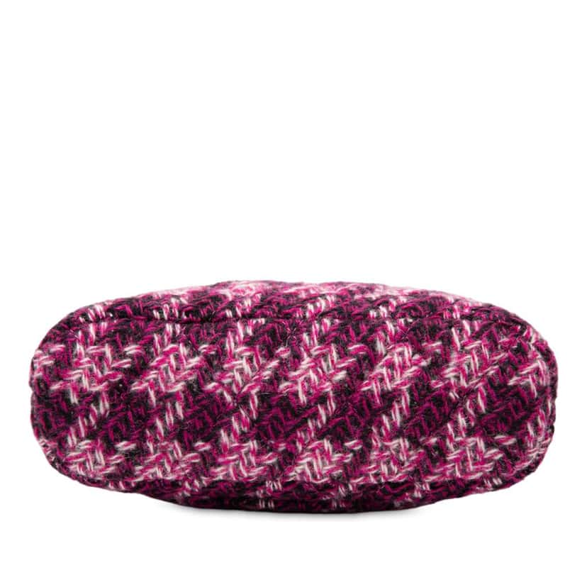 Chanel CC Tweed Houndstooth Clutch On Chain Purple Tweed Good condition - Inside View