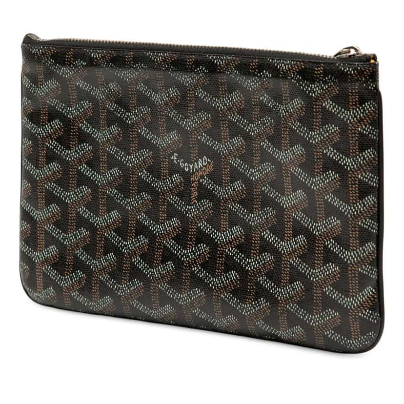 Goyard Goyardine Senat PM Black Canvas Very good condition - Back View