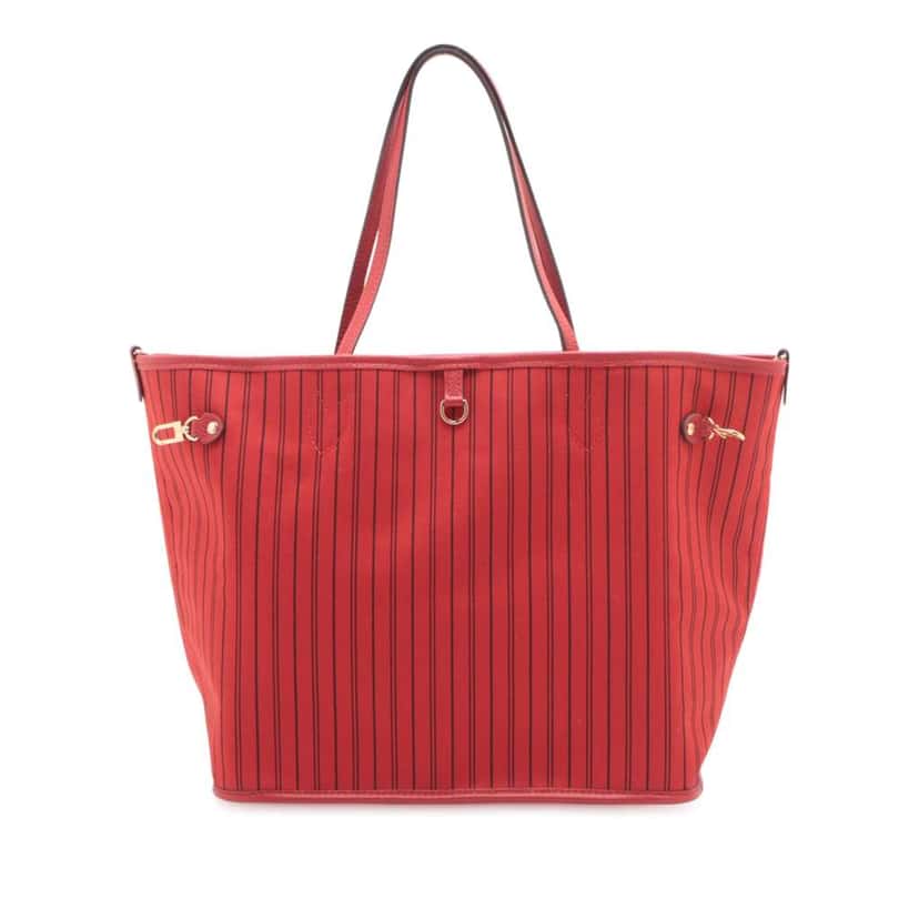 Louis Vuitton Monogram Neverfull Bandouliere Inside Out MM Red Good condition - Back View