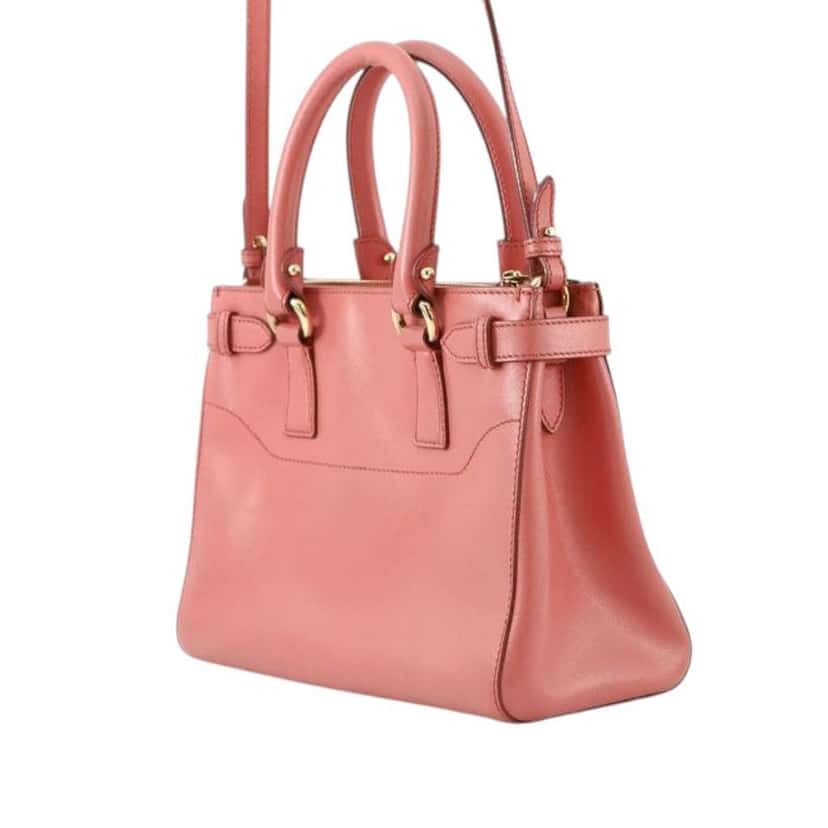 Salvatore Ferragamo Small Leather Gancini Beky Satchel Pink Leather Good condition - Back View