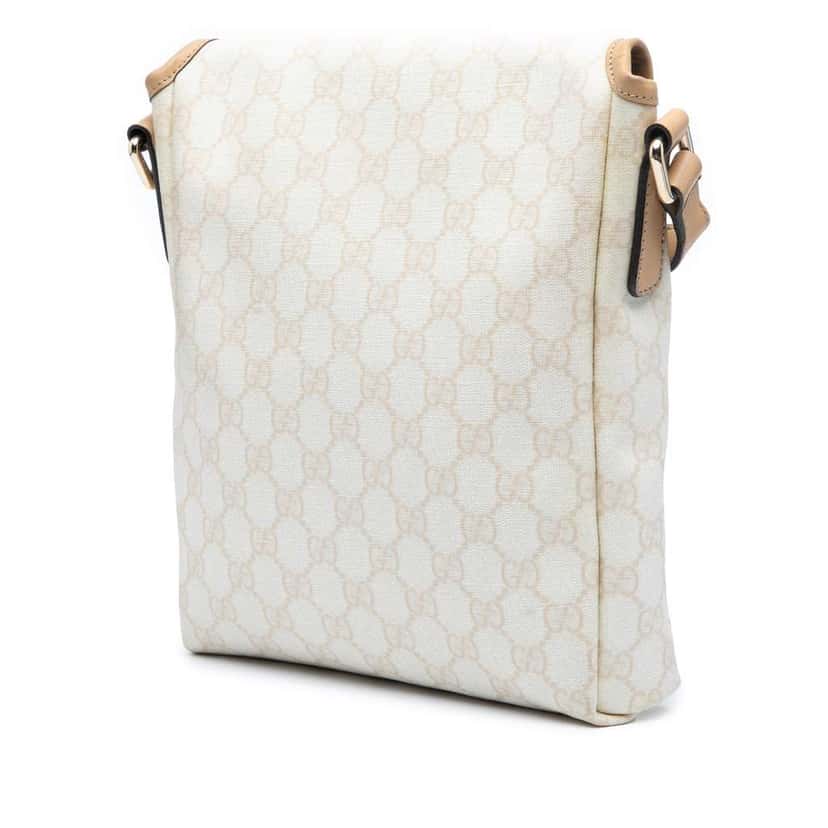 Gucci GG Supreme Crossbody White Canvas Good condition - Back View