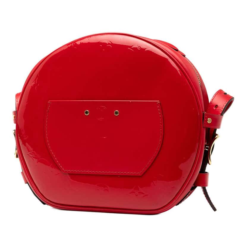 Louis Vuitton Monogram Vernis Boite Chapeau Souple PM Red Leather Very good condition - Back View