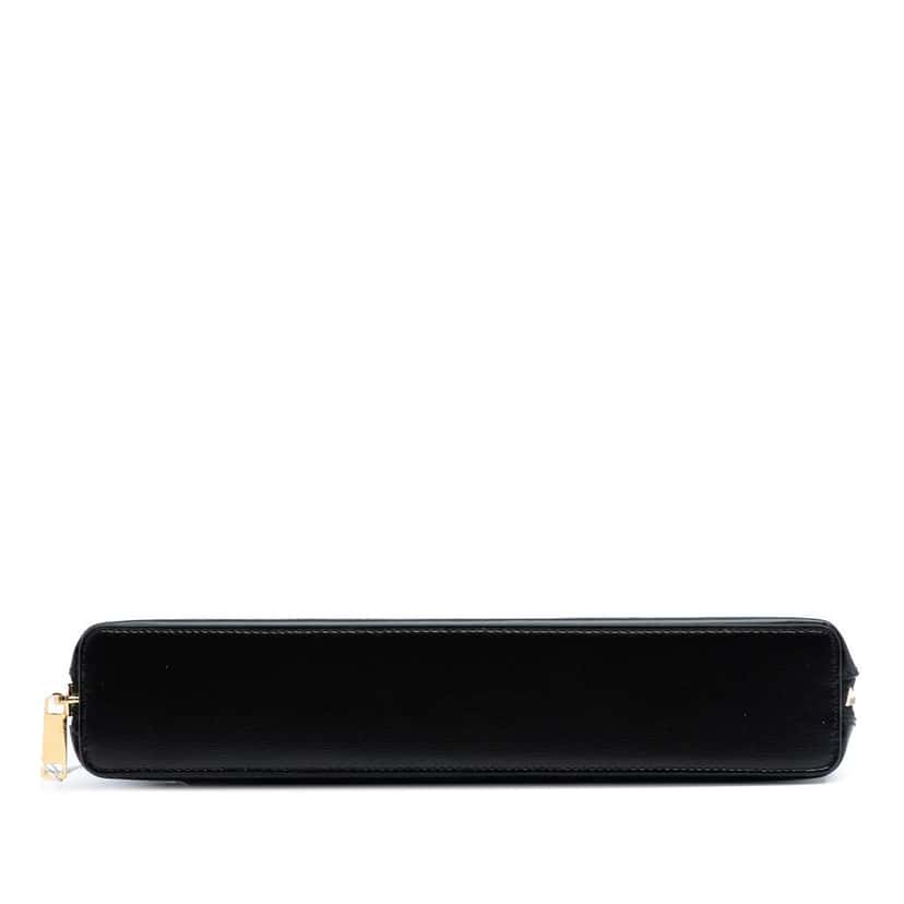 Celine Shiny Calfskin Triomphe Pouch Black Leather Good condition - Inside View