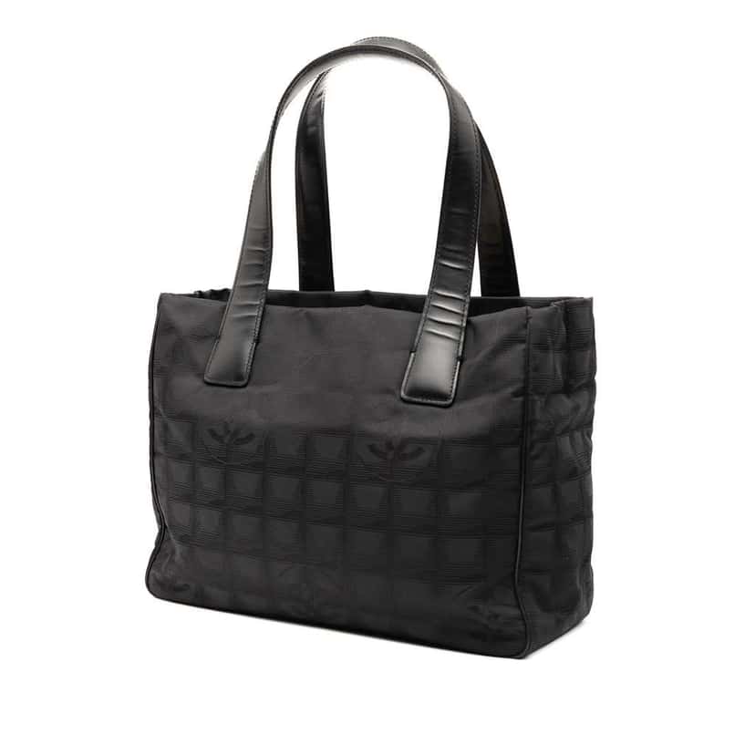Chanel New Travel Line Nylon Tote Black Good condition - Back View