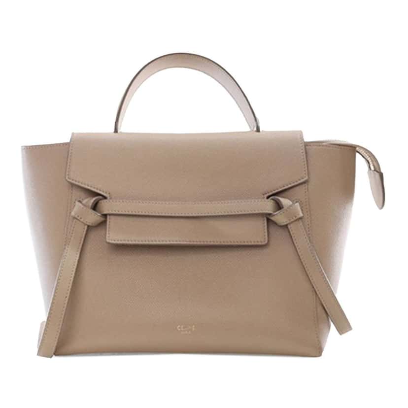 Celine Micro Grained Calfskin Belt Bag Brown Leather Good condition - Back View