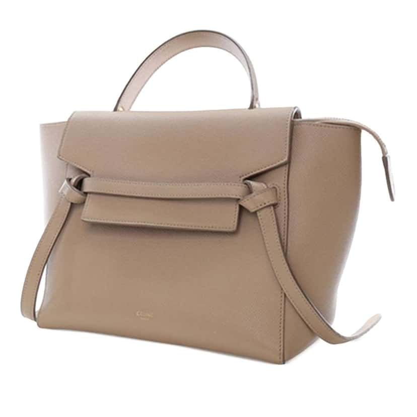 Celine Micro Grained Calfskin Belt Bag Brown Leather Good condition - Inside View
