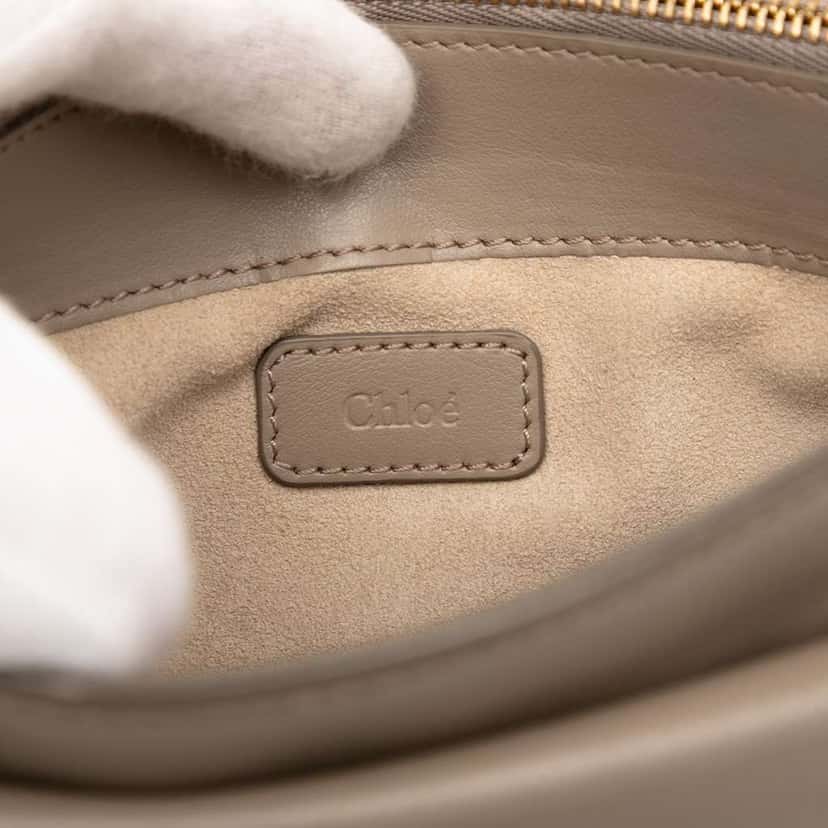 Chloé Mini Leather Tess Chain Crossbody Brown Leather Good condition - Box View