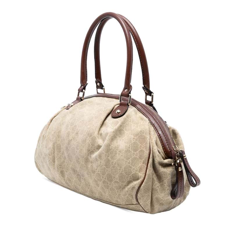 Gucci GG Canvas Sukey Satchel Brown Canvas Good condition - Back View