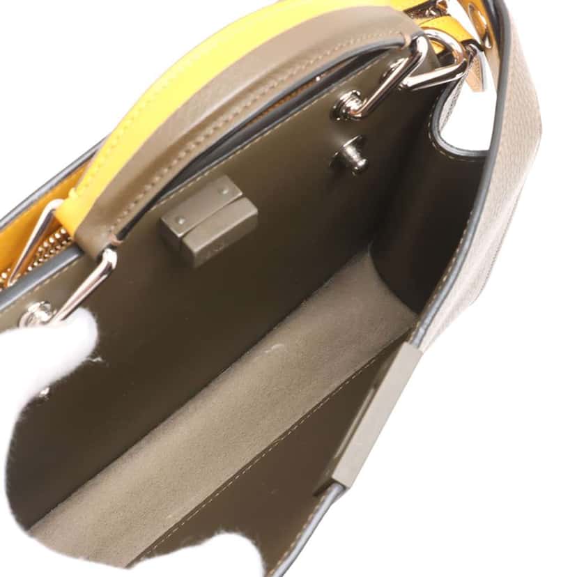 Fendi Small Bicolor Leather Peekaboo ISeeU Satchel Brown Leather Good condition - Model View