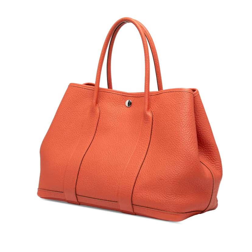 Hermès Negonda Garden Party 36 Orange Leather Good condition - Back View