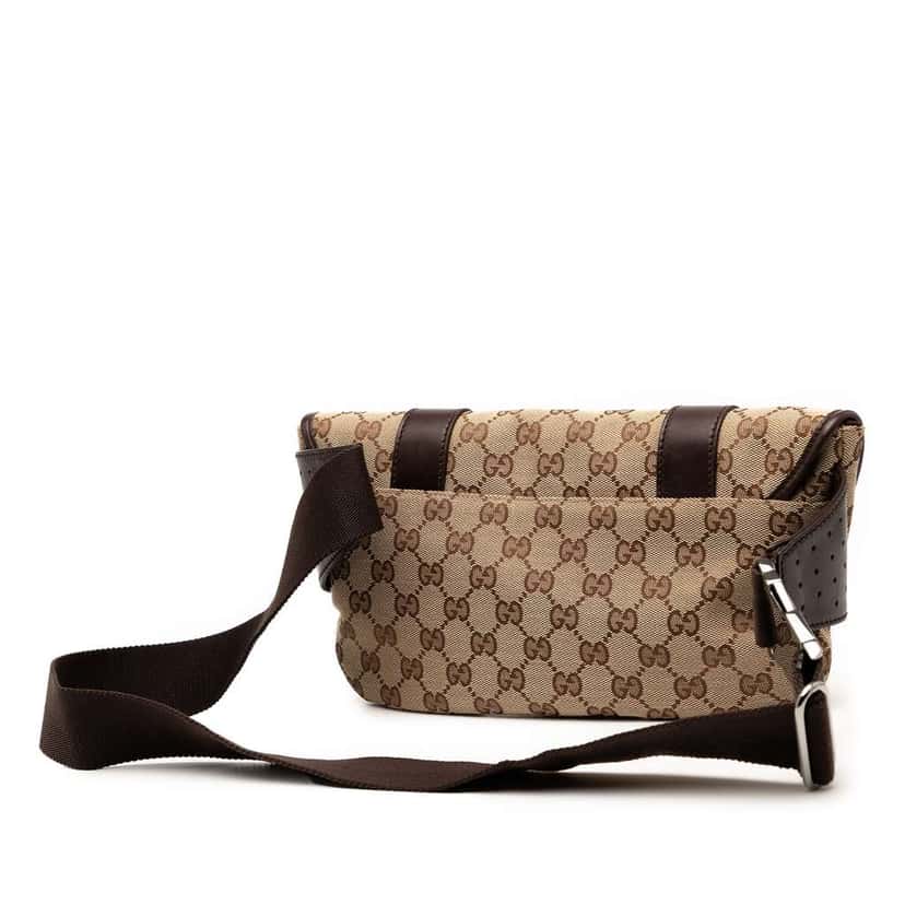 Gucci GG Canvas Belt Bag Brown Canvas Good condition - Back View
