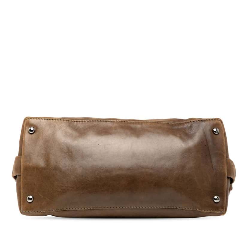 Chanel Reissue 2.55 Calfskin Wild Stitch Shoulder Bag Brown Leather Good condition - Inside View