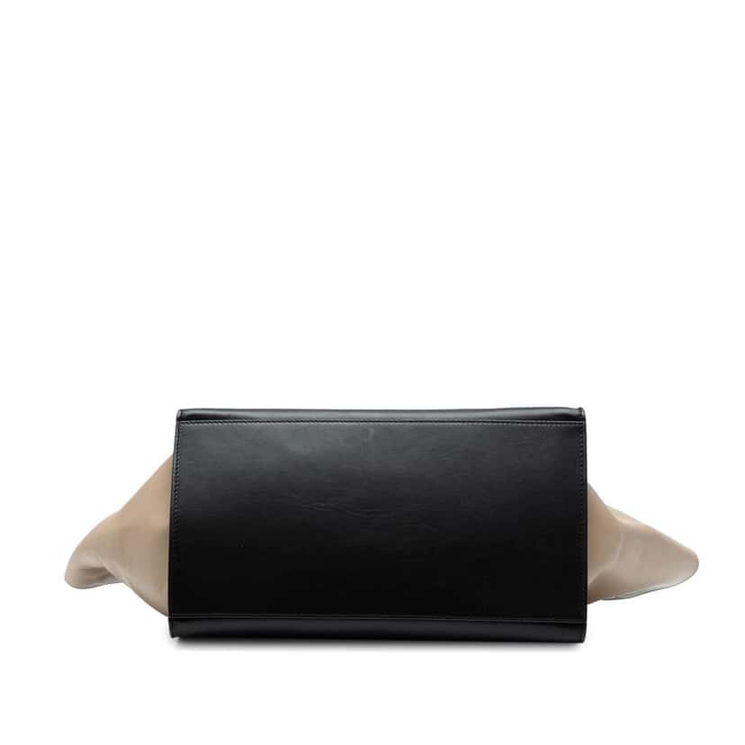 Celine Medium Tricolor Calfskin and Suede Trapeze Satchel Black Leather Good condition - Inside View