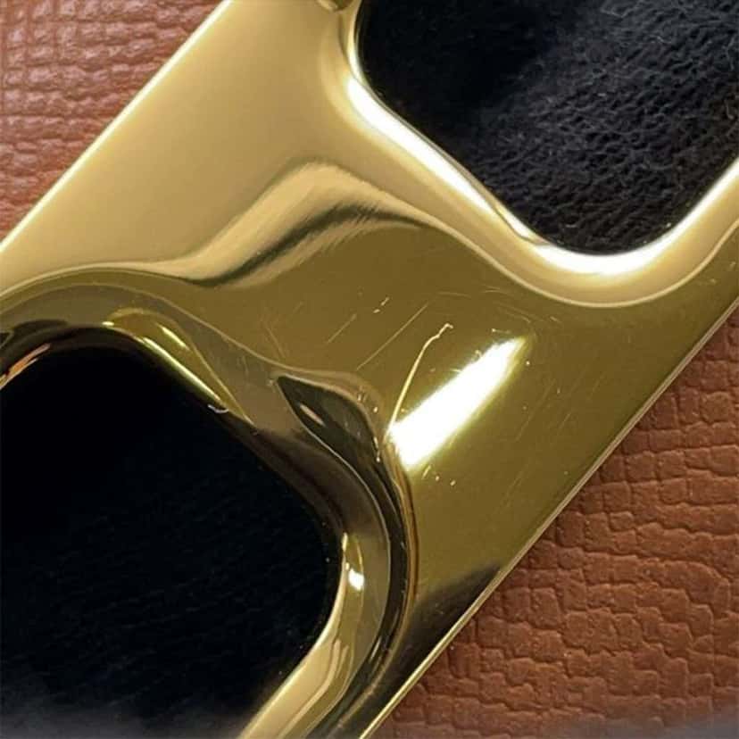 Hermès Gold Plated Epsom Olympe Cuff Bracelet Gold Metal Good condition - Box View