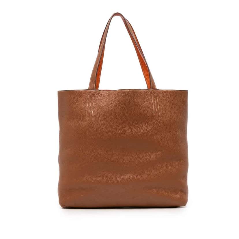 Hermès Clemence Double Sens 36 Brown Leather Good condition - Front View