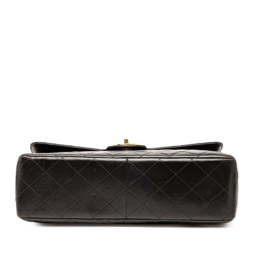 Chanel Jumbo Classic Lambskin Single Flap Black Leather Good condition - Inside View