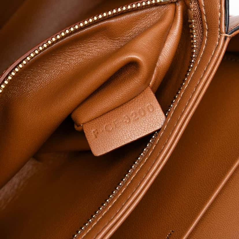 Celine Classique Canvas and Calfskin Triomphe Crossbody Brown Canvas Good condition - Box View