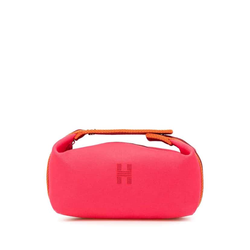 Hermès Small Canvas Bride A Brac Pink Canvas Good condition - Front View
