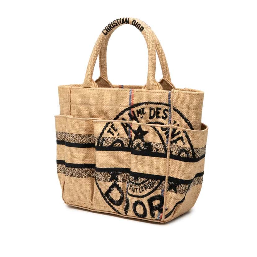 Dior Small Jute Catherine Tote Brown Good condition - Back View