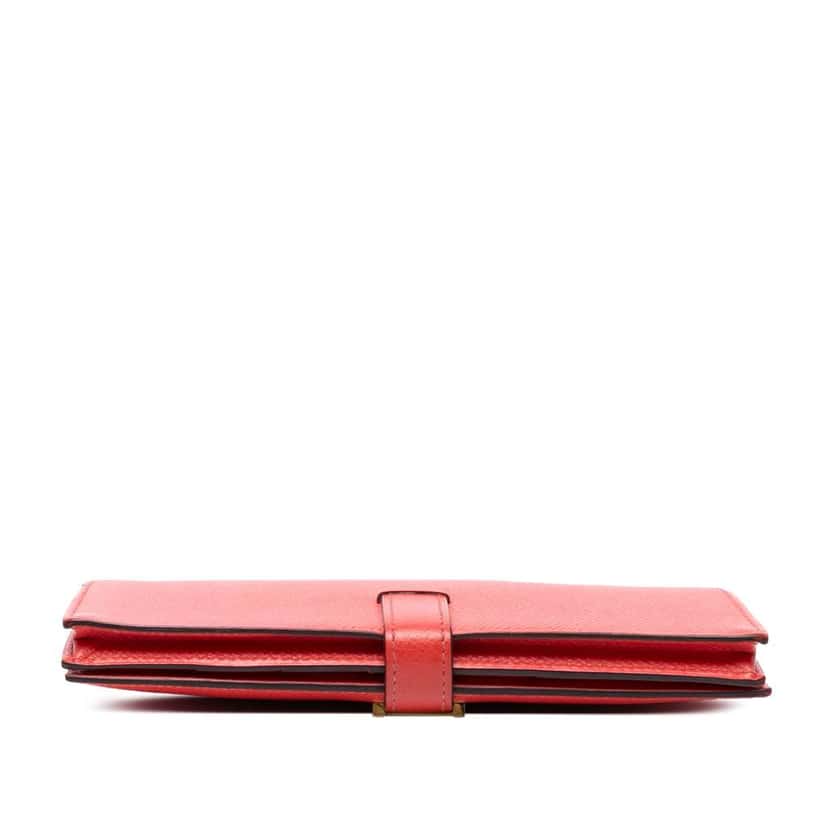 Hermès Epsom Bearn Wallet Red Leather Good condition - Inside View