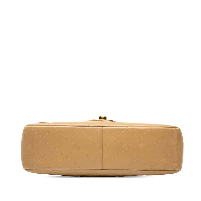 Chanel Jumbo XL Classic Lambskin Single Flap Brown Leather Good condition - Inside View