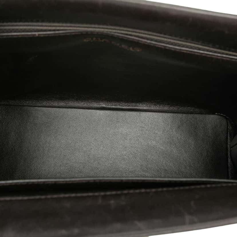 Chanel Small Calfskin Logo Shoulder Bag Black Leather Good condition - Model View