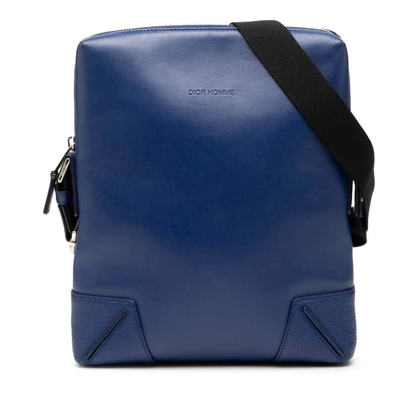 Dior Leather Homme Crossbody Blue Leather Good condition - Front View