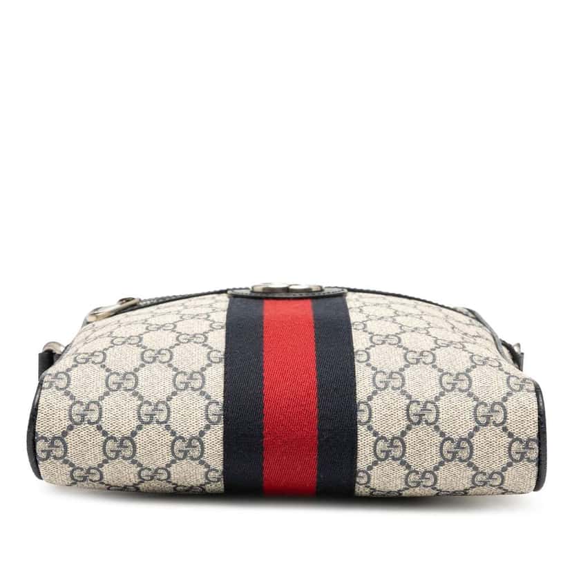 Gucci Small GG Supreme Web Ophidia Messenger Bag Brown Canvas Good condition - Inside View