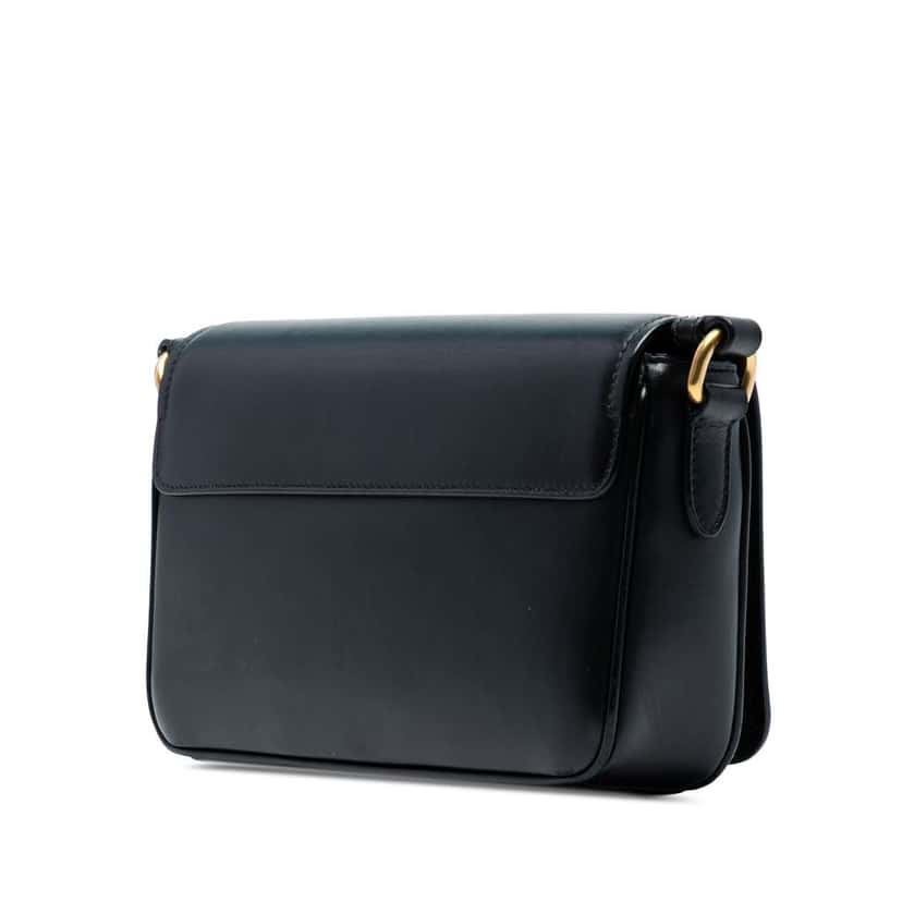 Prada City Calf Flap Crossbody Black Leather Good condition - Back View