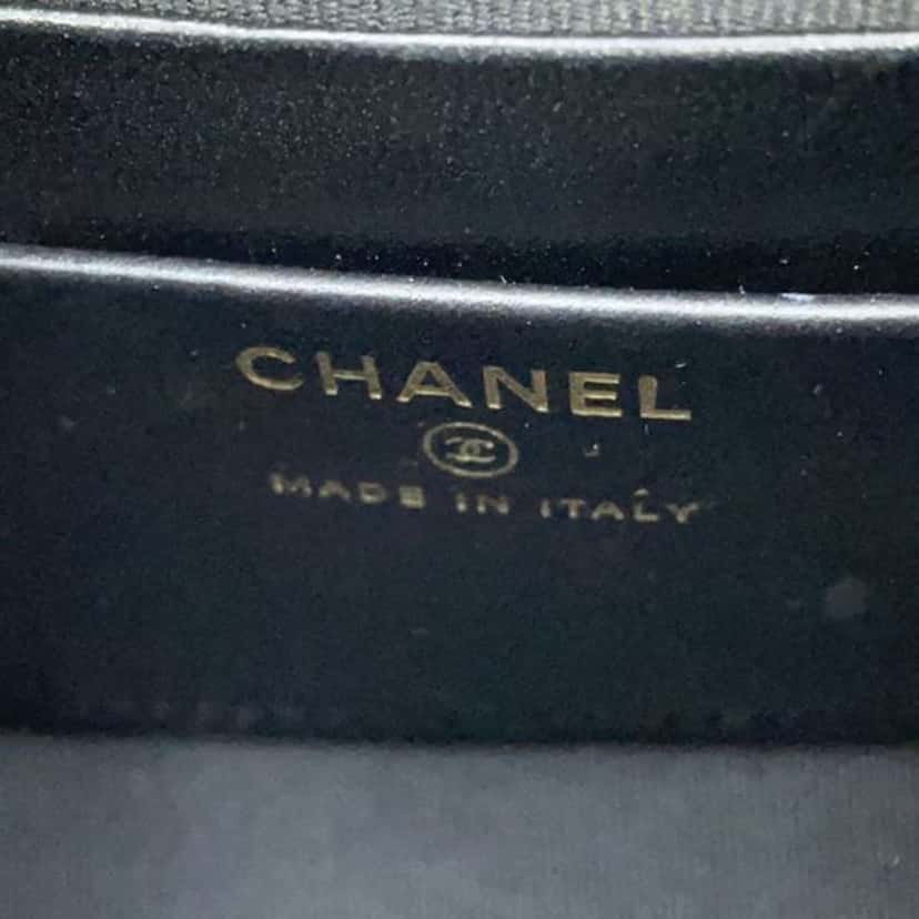 Chanel Mini CC Stitched Tweed VIP Crossbody Black Tweed Good condition - Box View